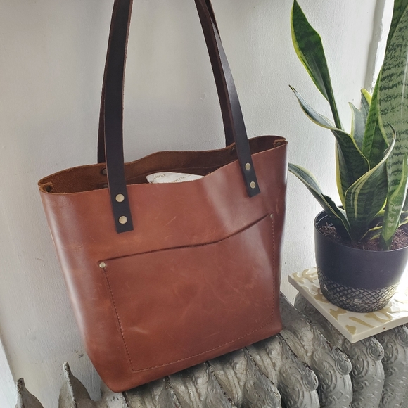 SOLD portland Leather Goods AP Classic Tote Honey - Picture 3 of 6